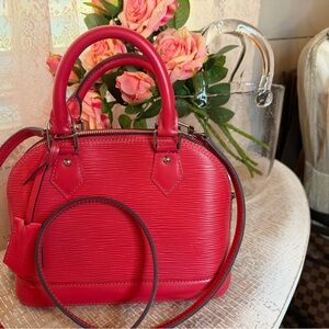 Louis Vuitton red EPI leather Alama bb! Rare find